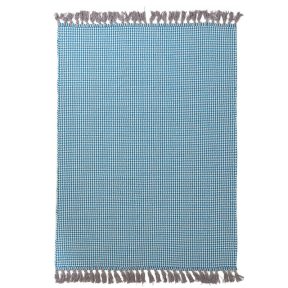 Χαλί Σαλονιού All Season Royal Carpet Urban Cotton Kilim 1.30X1.90 – Houndstooth Caribbean Sea (130×190)