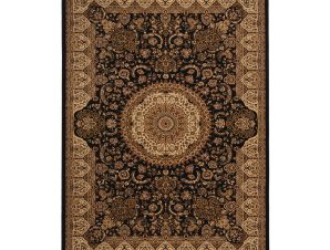 Χαλί (160×230) Βιοκαρπέτ Isfahan 2879A Black/ Cream